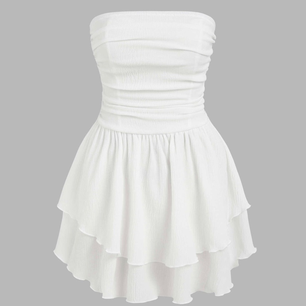 Cider white strapless dress